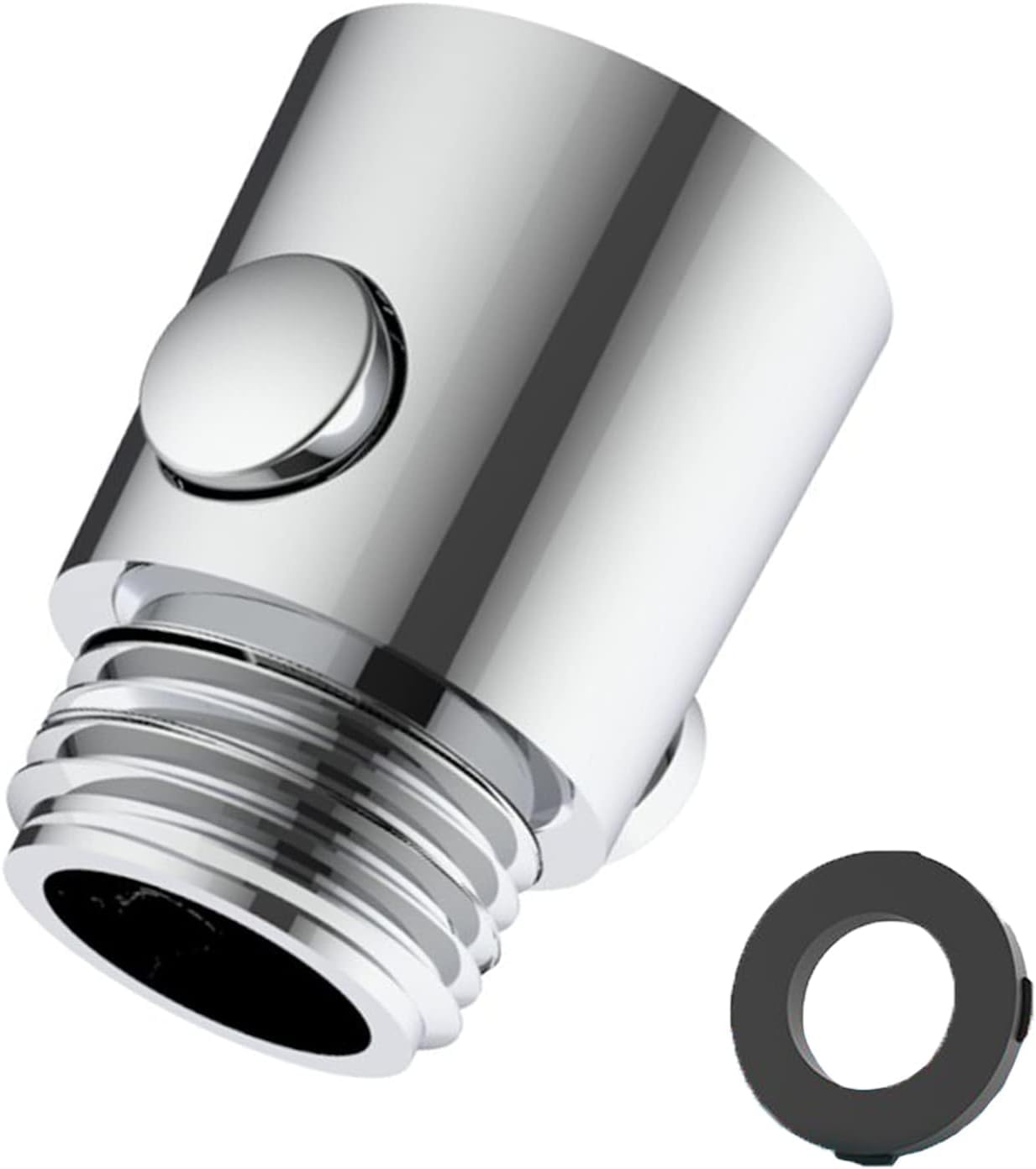 Azonee Shower Head Shut Off Valve, Button Type Shower Water Flow Control Valve with G1/2 Universal Size for Bathroom Shower Arm and Hose or Bidet Sprayer