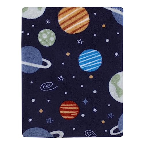 Image of Toddler Blanket Space Solar System for Kids Small Super Soft 40 x 50 Inch, Planets & Stars Travel