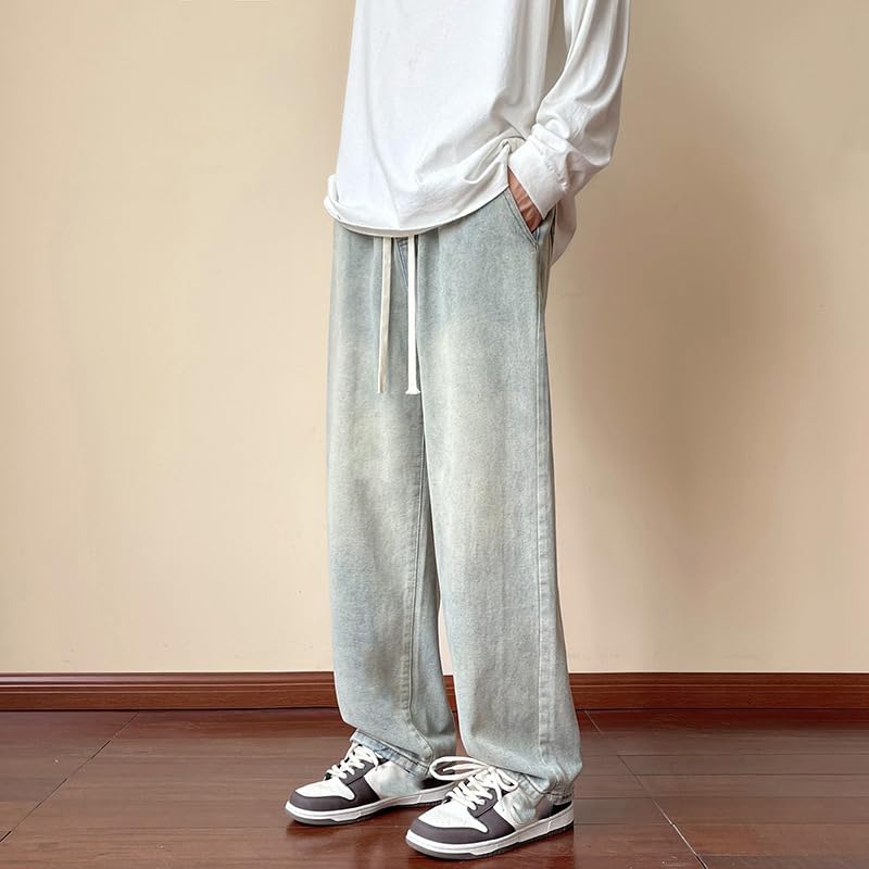 Men's Pants Summer Elastic Waist Comfort Fit Jeans2