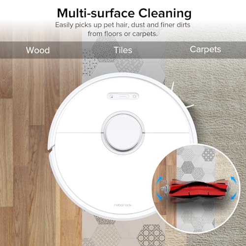 Image of roborock Rubber Main Brush Replacement for C1, E2, E3, E4, S4, S5, S6, S4 Max, S 4 Max, S5 Max, S6 Pure and S 6 MaxV Robot Vacuum Cleaner, Roller Brush Accessories Kit