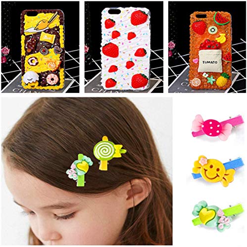 Image of Ulalaza 50pcs Charms Mixed Set Resin Flatback Making Supplies For DIY Craft Making And Ornament Scrapbooking Beads Assorted Candy Fruit Cake Ornament