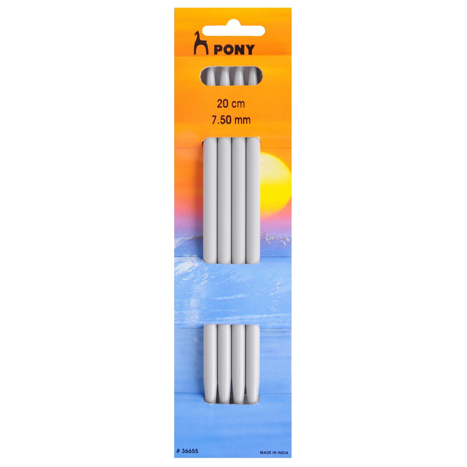 Pony Double Ended Knitting Pins - 20Cm x 7.50mm, Set of 4