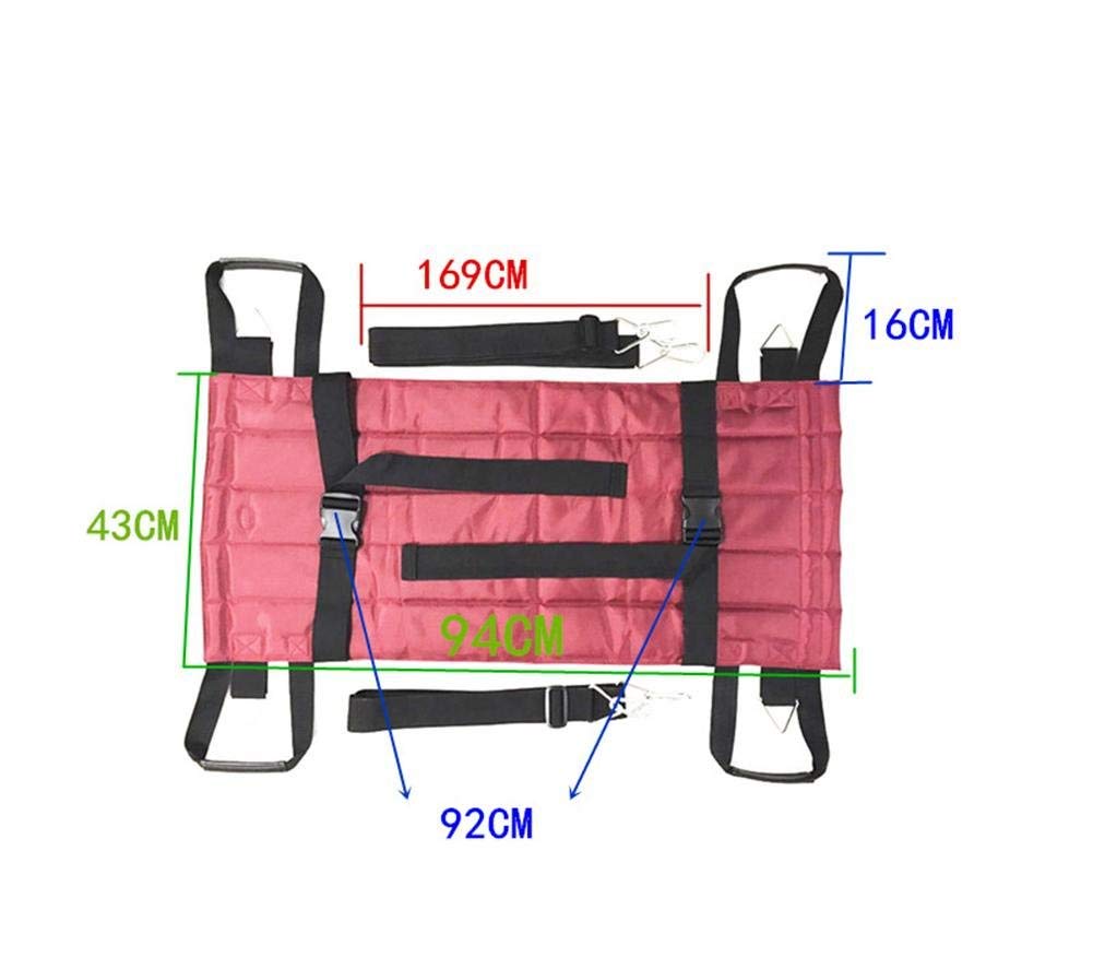 Posizionamento del paziente Pad trasferimento cinghia Lift Sling trasporto mobilità Ausili attrezzature cura per anziani disabili (4 maniglie)