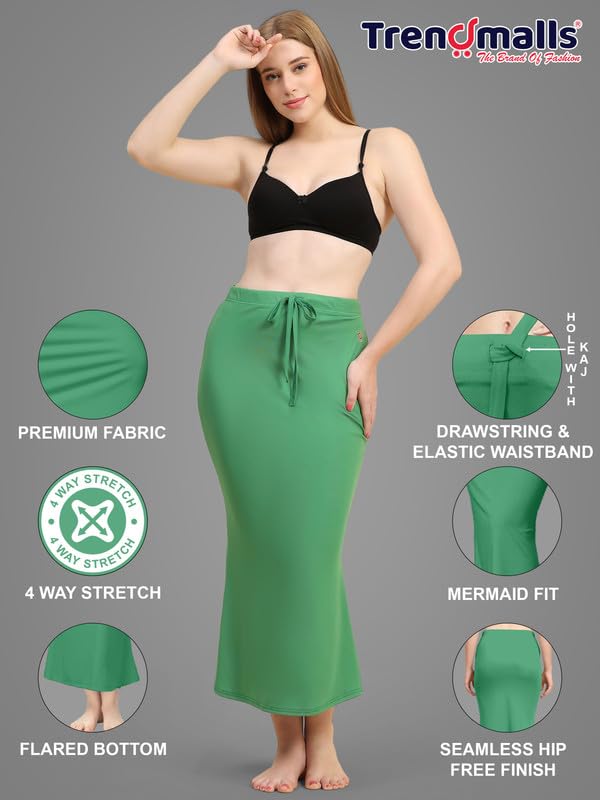 Image of TRENDMALLS Women's Polyester Spandex Saree Shapewear Petticoat for Women, Cotton Blended,Petticoat,Skirts for Women,Shape Wear Dress for Saree Shaper