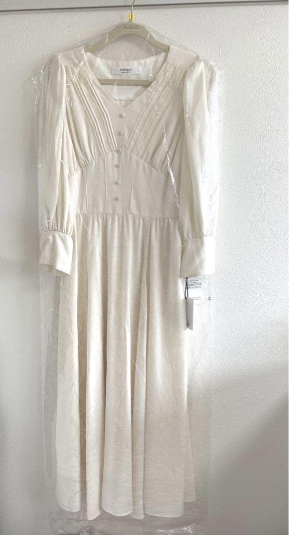 Amazon.co.jp: herlipto Lace Sleeve Crepe Long Dress