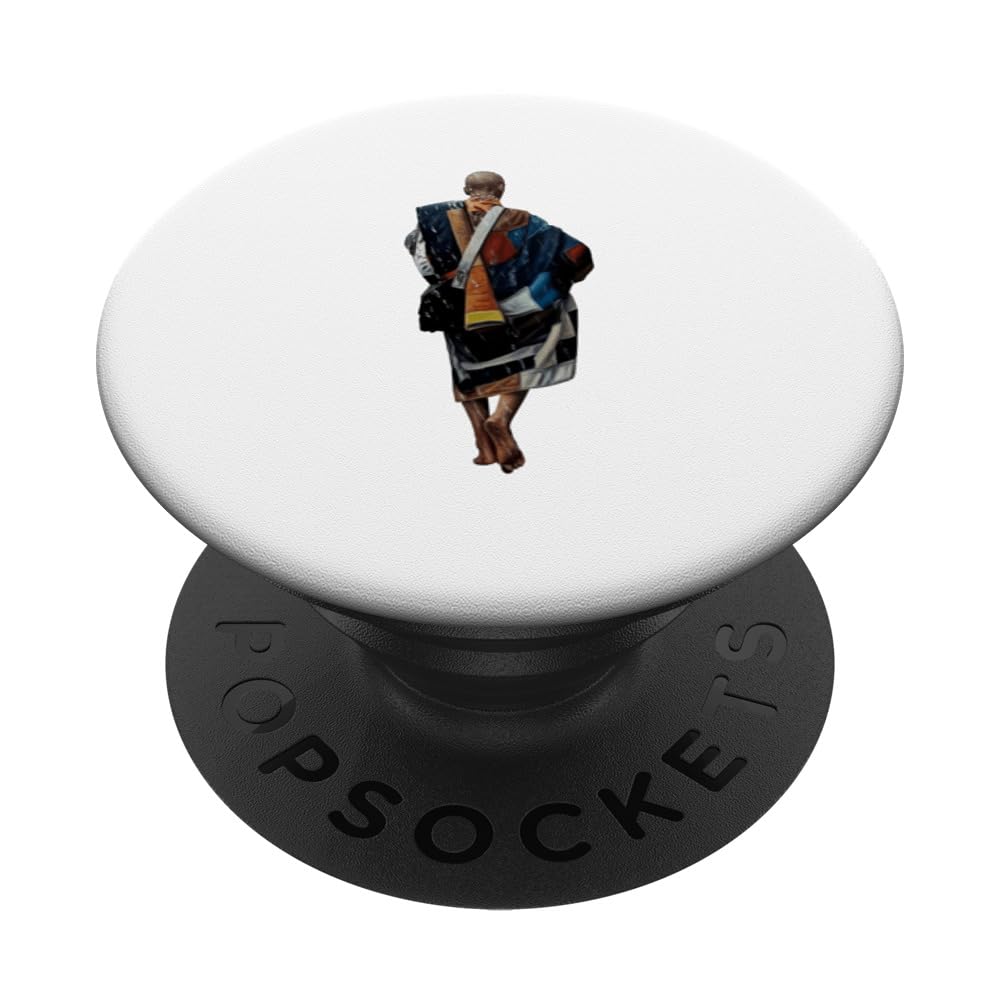 Thich Minh Tue On Back Monks Minh Tue PopSockets Swappable PopGrip, Black