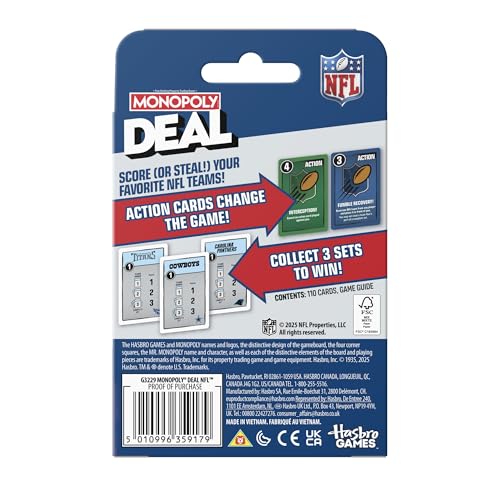 Monopoly Deal NFL Edition Game