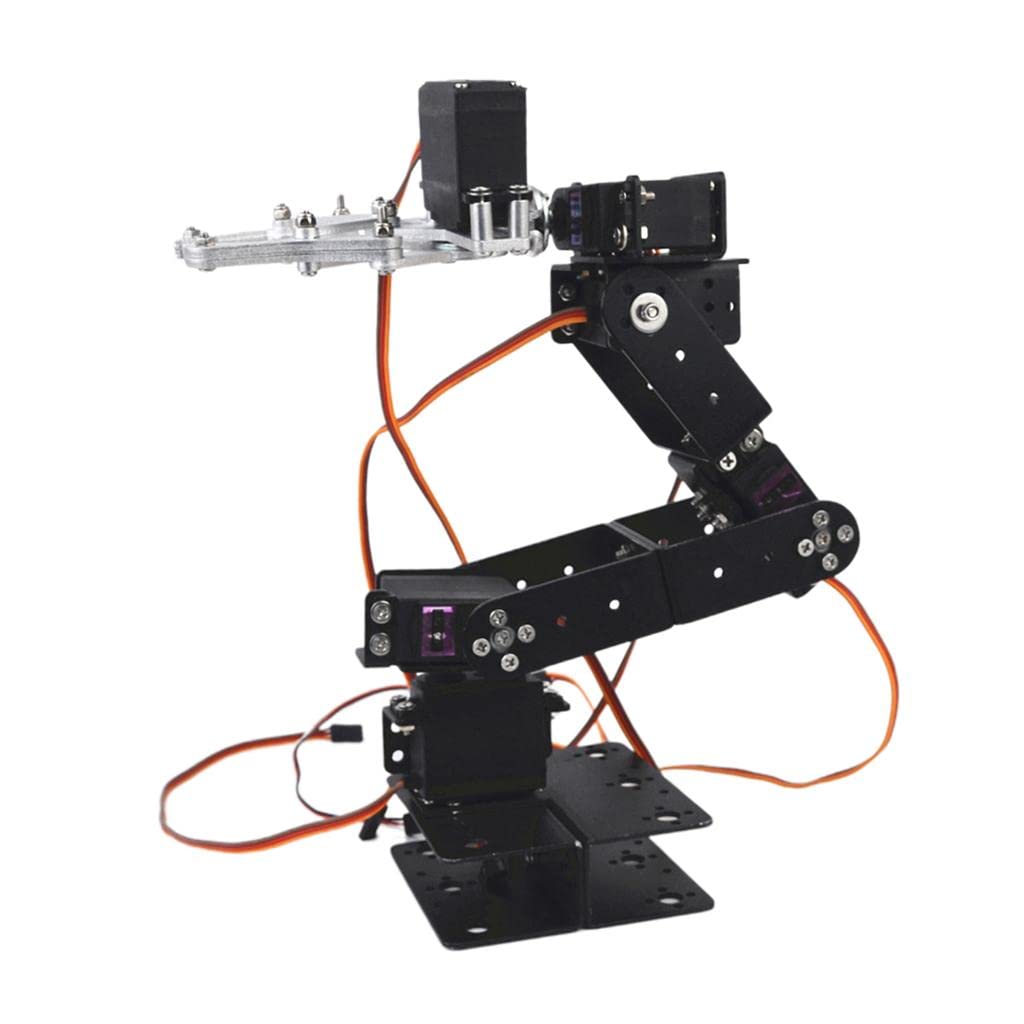 Club Bollywood®6 DOF Robot Manipulator Metal Mechanical Arm Kit for Child Robotic Toy|Toys & Hobbies | Educational |1 Set 6 DOF Robot Manipulator DIY Kit(not Include servo)-image-2