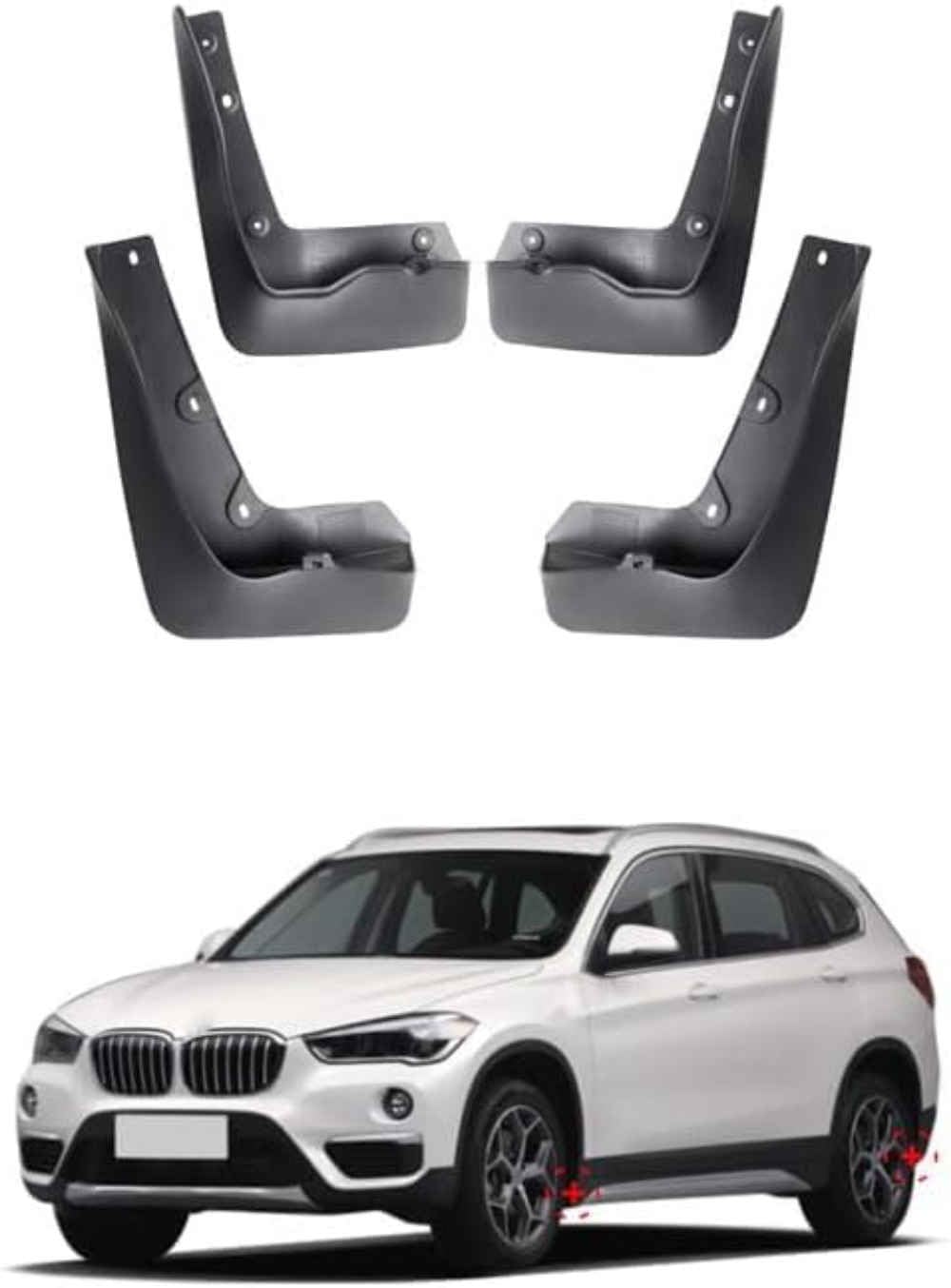 KZEDCVX Car Mud Flaps for BMW X1 2016-2021, Splash Guards Mudguards