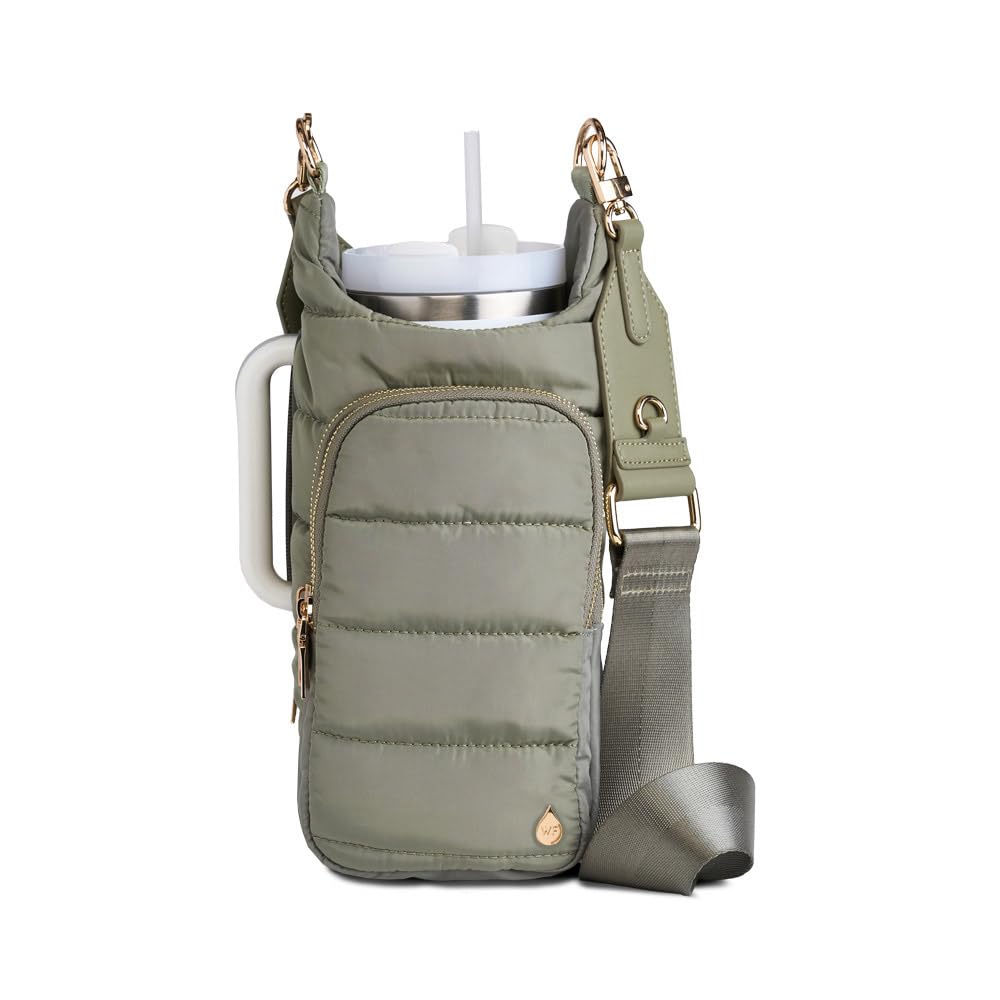 WanderFullOriginal HydroBag Handle Collection | Large Crossbody Water Bottle Holder with Strap & Zipper Slot for Handle