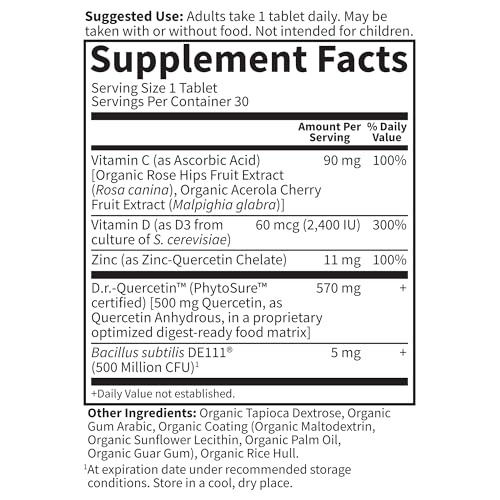 Garden of Life Dr. Formulated Quercetin Immune, with Vitamin C & D, 30ct - image 5