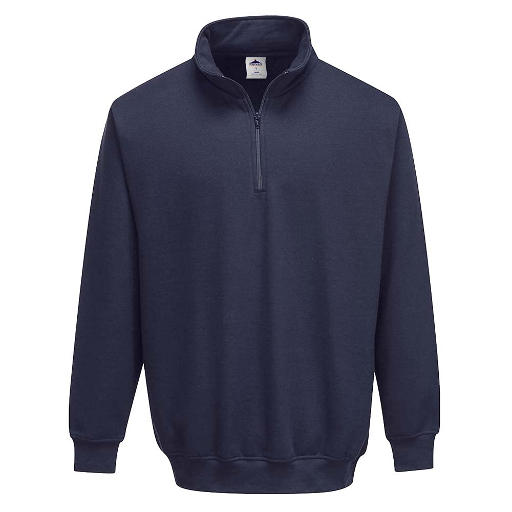 Portwest Men's Navy Sorrento Zip Neck Sweatshirt