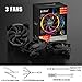 PCCOOLER 120mm Case Fan 3 Pack Computer Case Fans PWM Cooling PC Fans,Dual Light Loop Quiet Fan/Multiple Light Modes with Controller for PC Cases