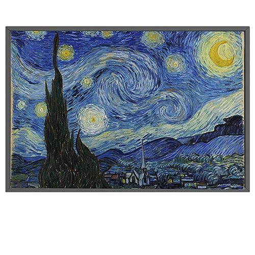 ゴッホ 油絵 アートパネル 1枚 飾り絵 アルミ合金 フレーム 壁掛け パネル モダン アートボード Van gogh 星月夜 星空 ローヌ川の星月夜 花咲くアーモンドの木の枝 有名な絵画 複製画 写真 ポスター 絵画 インテリア 部屋飾り パネルアート