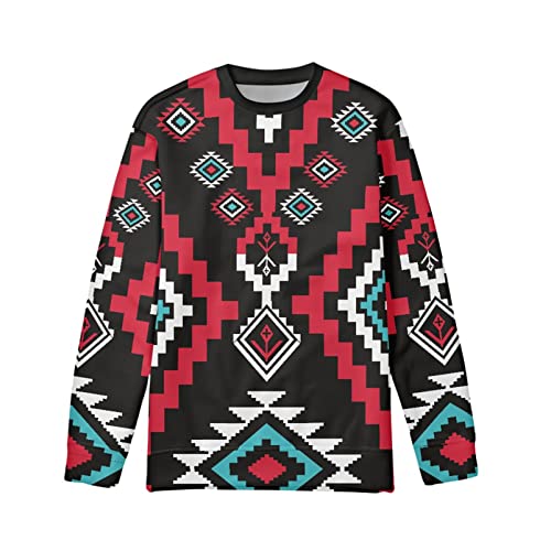 HUIACONG Tribe Boho Winter Outfit School PE Home Dailywear Sunflower Sweatshirts for Teen Boys Girls Sweatshirt Activewear Long Sleeve Tops Casual Sweaters Home School Holiday,14/16 Y