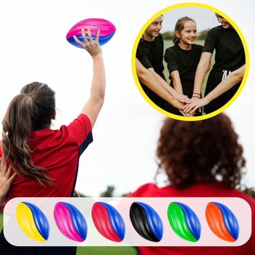 Image of Jerify 12 Pcs Mini Footballs for Kids Spiral Foam Football Bulk 5 Inch Soft Small Waterproof Foam Ball Sports Birthday Toddler Football for Indoor and Outdoor Game(Bright Color)