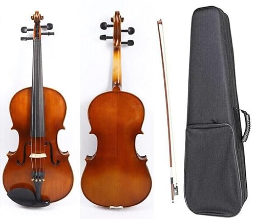 Youngmonic Full Size 4 Strings Viola Meticulously Crafted With Maple Wood Back Top Spruce Wood Adorned Ebony Fingerboard Tailpiece Chin Rest Complete With Case And Bow cover