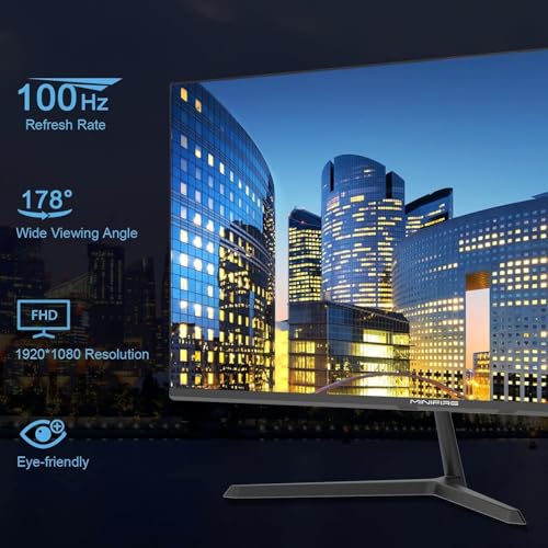 Minifire Écran 24 Pouces FHD, 100Hz, 1ms (OD), Adaptive-Sync, Ports USB-C & HDMI 1.4, Mode Anti-Lumière Bleue, sans Scintillement, Angle Large 178° Moniteur - MF24X3AL – Image 3