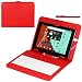 Produktbild Navitech 8 Zoll Rotes bycast Leder Stand mit deutschem Qwertz Keyboard mit Micro USB für das Odys Xelio/Connect 7 / Aria/Neron/Miron