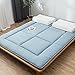Colchón De Futón Plegable,Colchón De Suelo Plegable Japonés Fino,Cojín De Colchón Para Dormir En El Dormitorio De Estudiantes,Tapete Tatami Enrollable,Colchón Esponja Suave,Azul,180x200cm(71*79inch)