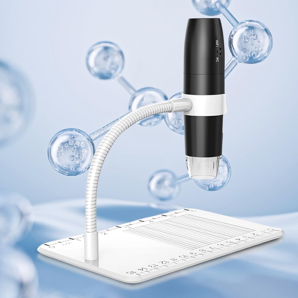 Microscopio digitale WiFi USB 1000X con microscopio da 4,3 pollici e 8 luci LED per microscopio a saldatura