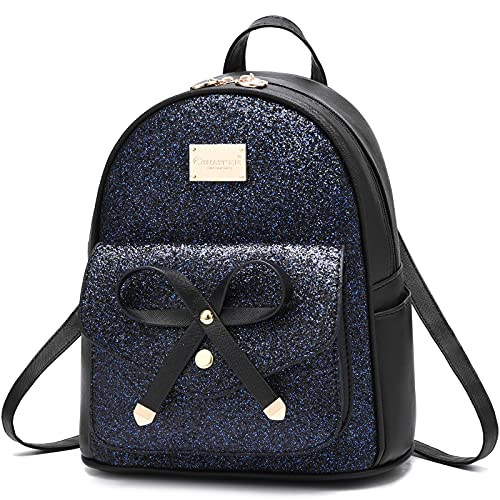 Image of I IHAYNER Girls Bowknot Cute Leather Backpack Mini Backpack Purse for Women
