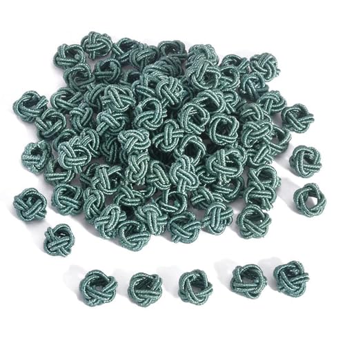 100PCS 7mm Chinese Knot Coil,Small Pineapple Buckle,Satin Nylon Trim Cord Thread for Bracelets DIY Arts Crafts, Bracelet, Necklace, Jewelry Making,Chinese Knot Accessory