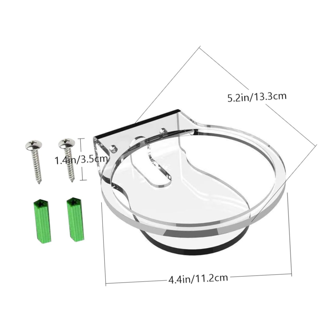 Balacoo 4 Speaker Stand Wall Mount Bracket for 4 Desktop Holder Acrylic Speaker Case