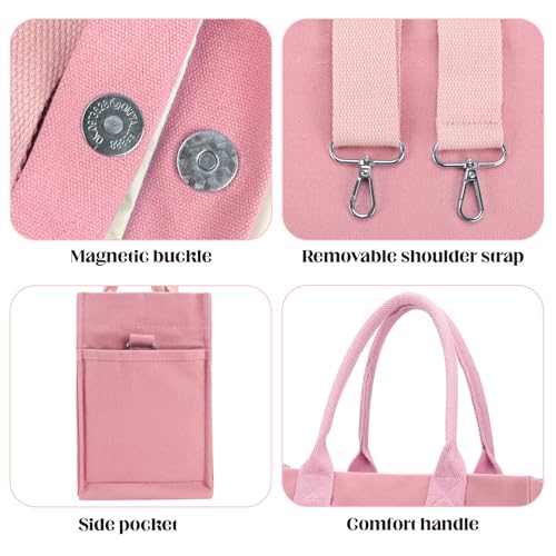 Canvas Tote Bags for Women，Work Tote Bags with Pockets,Crossbody Tote Bag Everything Handbags Shoulder Bags for Women3