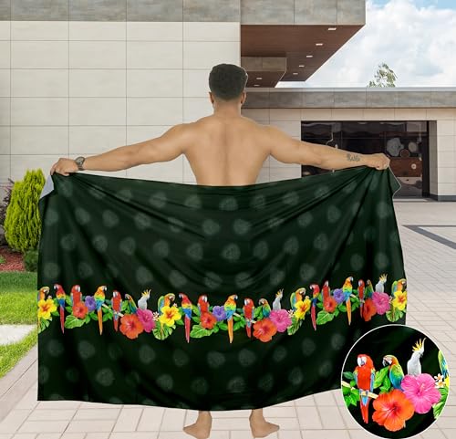 LA LEELA Men's SarongBeach Cover Up Wrap Swim2