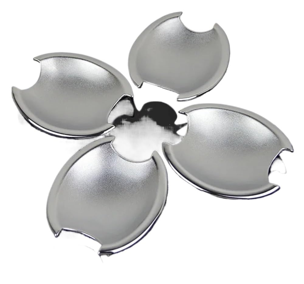 Mlhoghigd Silver Bowl Door Handle For March For Micra For K12 For Tiida For C11 2003-2010 Car Door Handle Covers Trim Styling Stickers Overlay Accessories