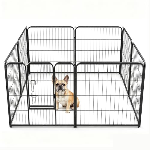 Image of NEWBULIG Dog Playpen Indoor 32 Inch 8 Panels, Metal Outdoor Dog Fence Pen