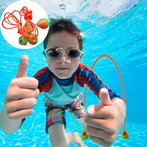 Tauchspielzeug für Kinder, 2 Tauchringe für Unterwasser, Wasserspielzeug Outdoor Schwimmbad Spielzeug, Poolparty Geschenk für Kinder Jungen Mädchen(2.5M)