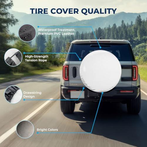 Image of GENANY Golden Retriever Father's Day PVC Spare Tire Cover for RV Trailer, Waterproof, Size 15 Fits 27-29 Inch
