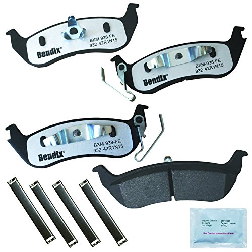 Image of Bendix Fleet Metlok MKD932FM Semi-Metallic Rear Brake Pads for Ford Grand Marquis 2004-2003, Mercury Grand Marquis 2011-2003