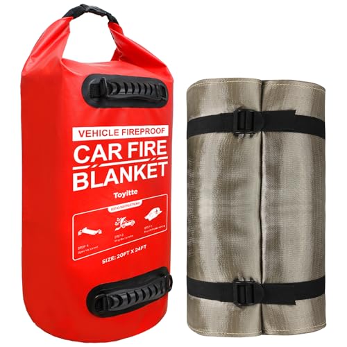 Toyitte Emergency Fire Blanket for Car 20FT * 24FT