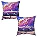 Juego de 2 fundas de cojín psicodélicas de ciervos nocturnos para decoración del hogar, funda de almohada para sala de estar, 45 x 45 cm
