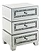 Noralie Mirrored 3-Drawer Accent Table by Acme