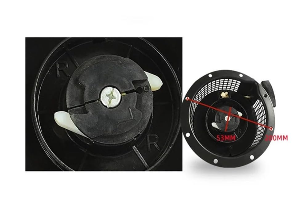 Su-Bar EX35 / EX40 404CC 14.0HP Mango de Cuerda de Agarre de Arranque por Cuerda de Metal de 4 Tiempos Compatible con ensamblaje de Arranque de Retroceso Trinquete de plástico