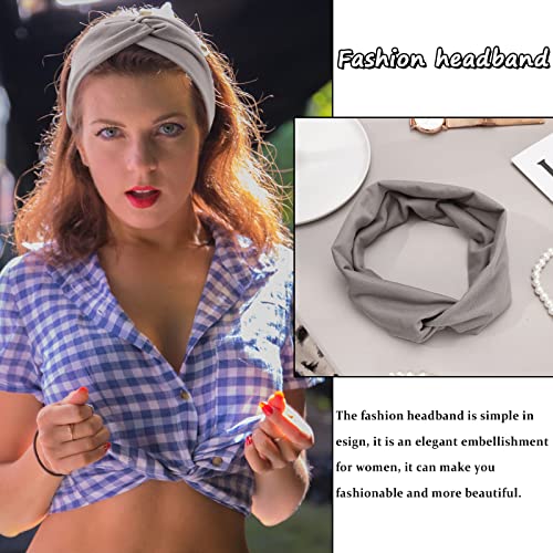 Dacitiery 6 Pack Headbands for Women,Wide Soft Ladies Headband Boho, Print Leopard Bandanas Fashion Knotted Head Bands for Adult Women Hair Accessories - Image 5