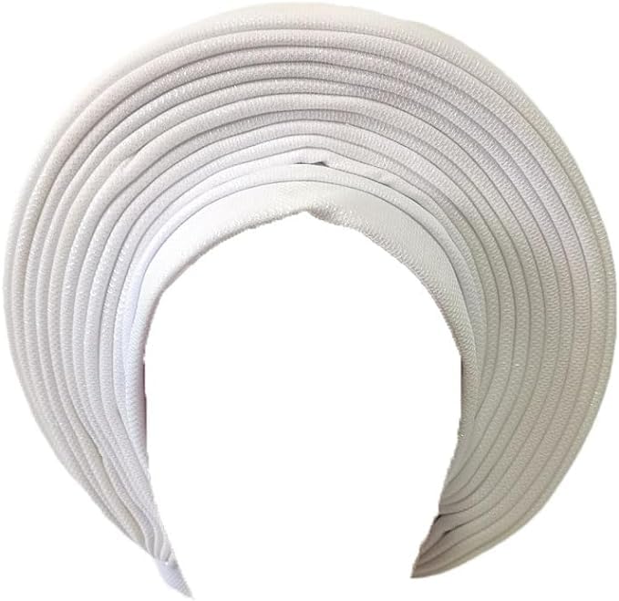 Gorro Turbante Africano preatado para Mujer, Lazo para la Cabeza nigeriana, Envoltura de Gel para la Cabeza para Boda, Fiesta, 200 g, Plateado, Talla única