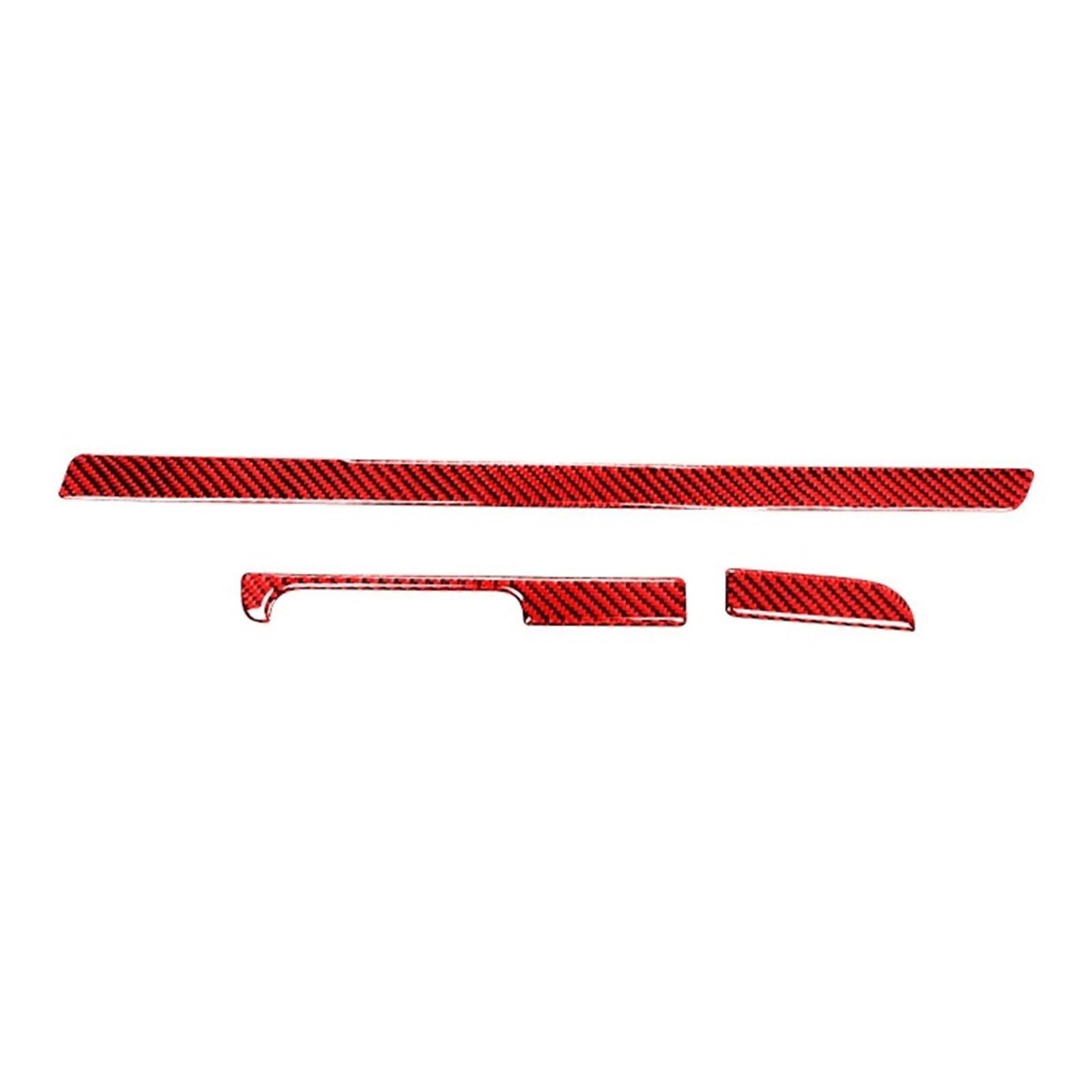 Compatible for VW Scirocco R 2009-2016 Accessories Carbon Fiber Internal Cover Stickers Co-Pilot Trim Car Styling(Red(LHD))