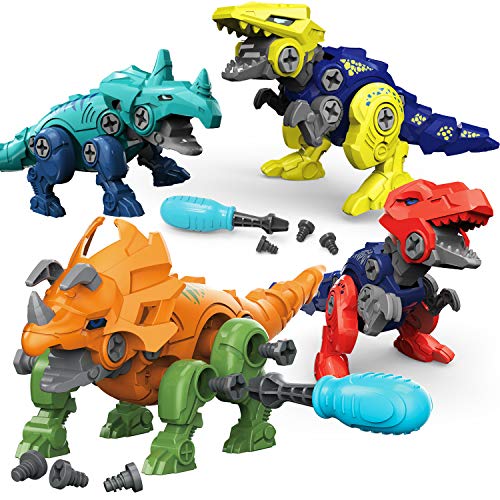 Sawaruita Dinosaur Toys for 4 5 6 7 Year Old Boys, Take Apart Learning Dinosaur Toys Games for Kids 3-5, Building Construction STEM Toys for Kids Age 5-7, Birthday Gifts for Boys Girls Age 4-7