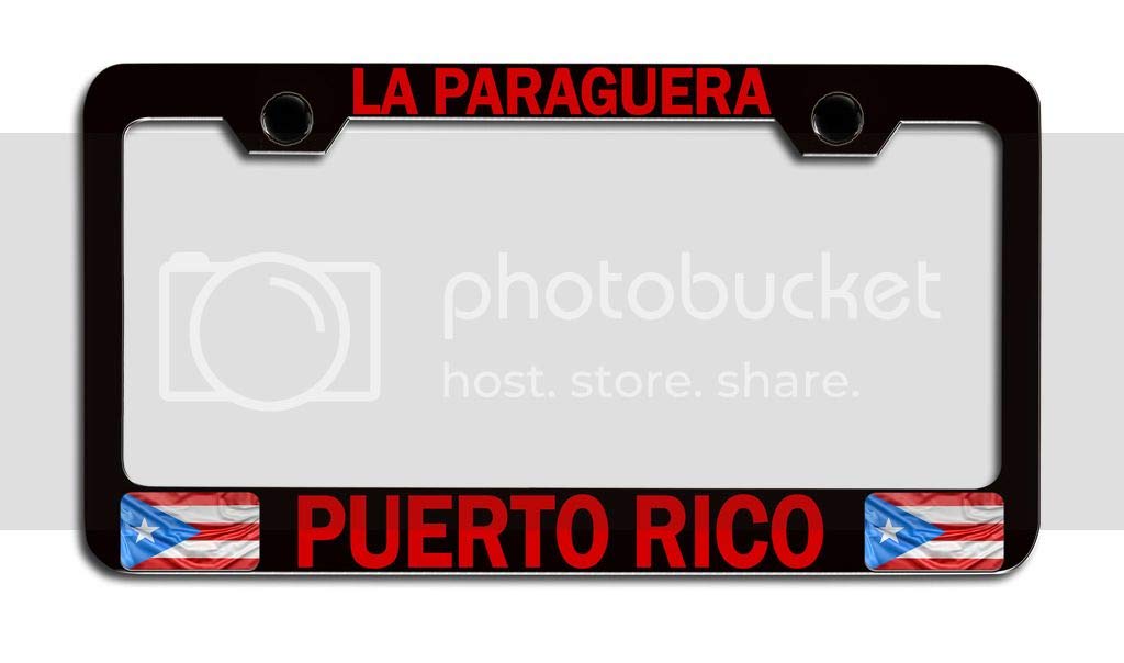 Makoroni - MR Rican Puerto Rico Rican Black Metal License Plate Frame Tag Holder, #t10
