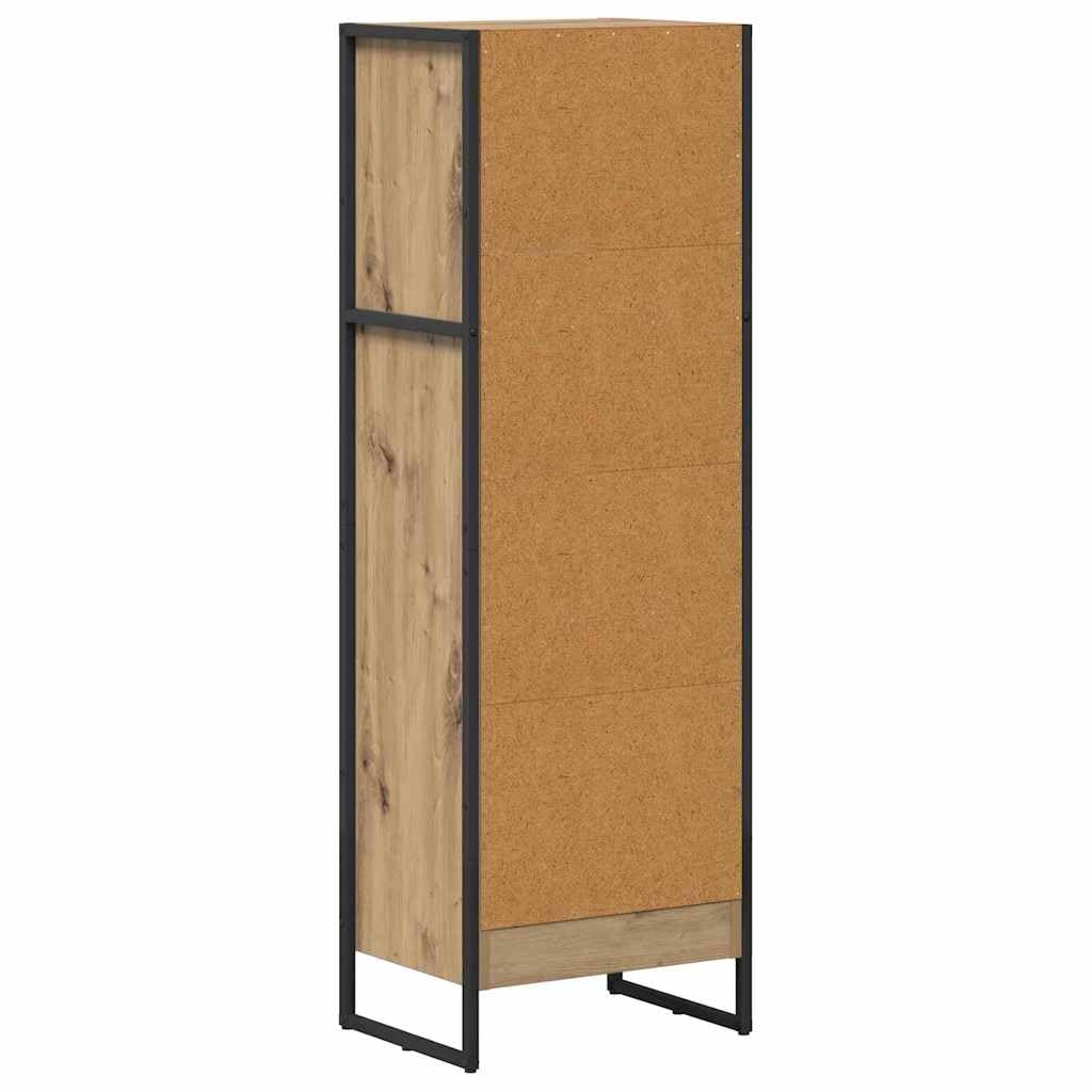Regał na książki 40 x 30 x 121 cm, materiał drewnopochodny, rzemiosło artystyczne, dąb, do salonu, biura i pokoju dziecięcego, do przechowywania, ścianka działowa, organizer, stylowy regał