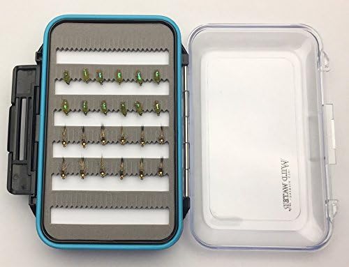 Wild Water Fly Fishing Nymph Assortment, 48 Flies with Large Fly Box
