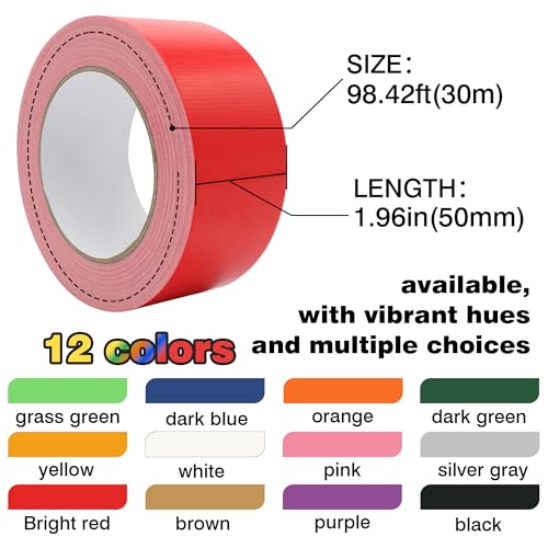 Image of Multi Purpose Purple Duct Tape 2 Inch X 33 Yards, Heavy Duty Strong Adhesive Tape, No Residue, Waterproof All Weather, Tear by Hand, Industrial Repairs (Purple, 2 Inches x 33 Yards)