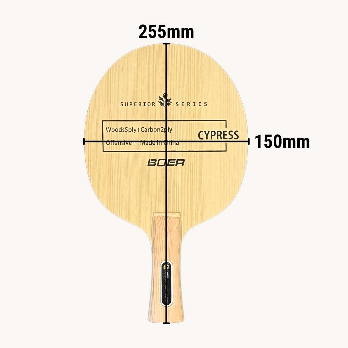 Raquete Hinoki Carbono 7 Folhas Profissional Tênis de Mesa Boer