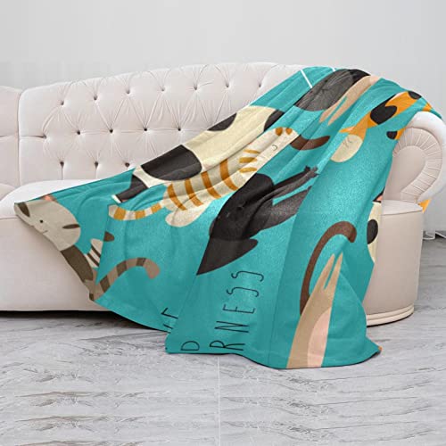 Couvertures chaudes et douces en microfibre chat TBOUOBT