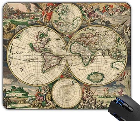 Belkin Mouse Mat Art Print Vintage World Map Customized Non-Slip Rubber Mousepad Gaming Mouse Pad